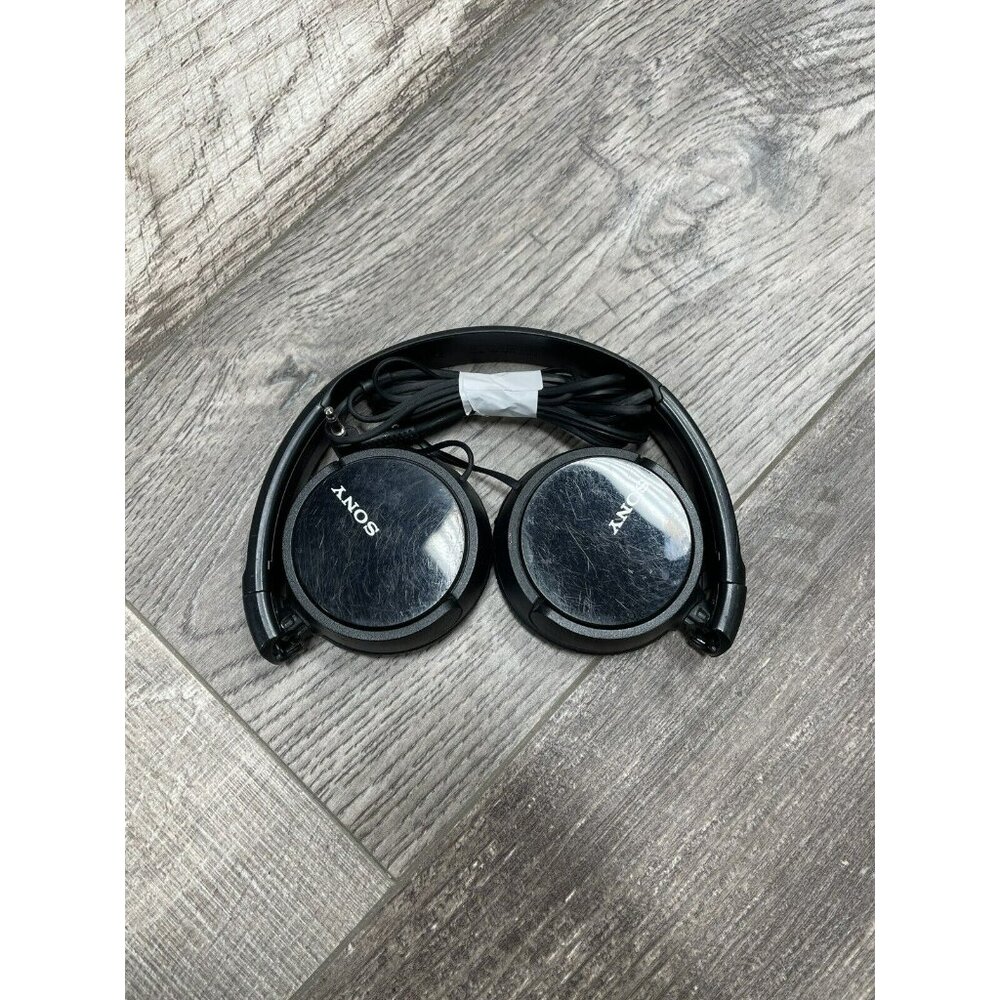 Sony Black MDR-ZX110 Stereo Headphones Compact Folding On Ear - Open Box